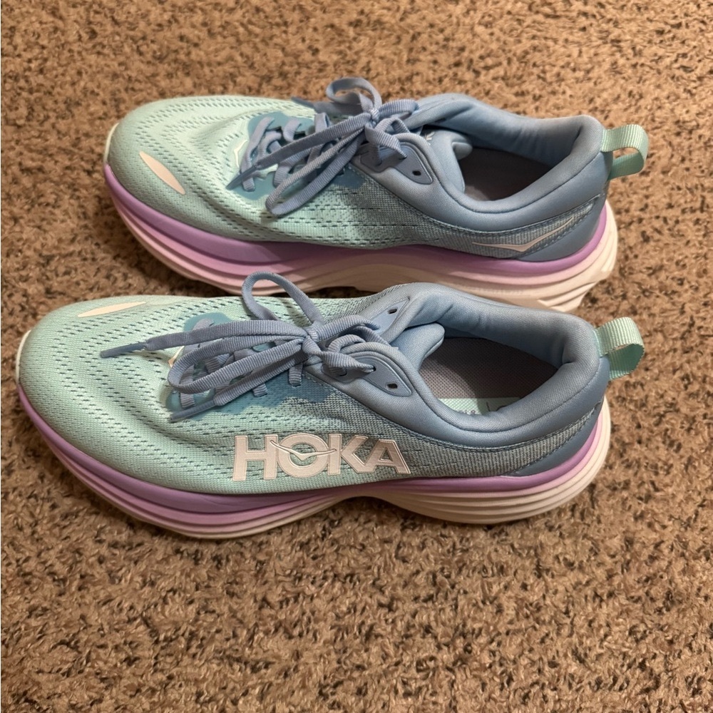 HOKA Bondi 8 Blue Running Shoes
